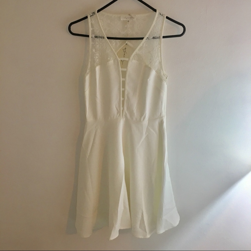 Gorgeous White Dress with Lace Detailing